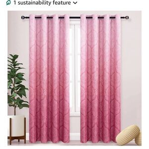 Pink Ombré Blackout Curtains by DWCN
